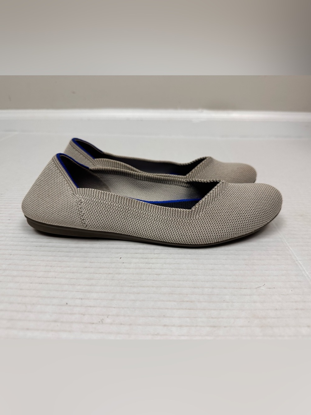 ROTHY'S THE FLAT ROUND TOE CREAM BALLET FLATS SHOES WOMEN'S 7.5 - Picture 4 of 10